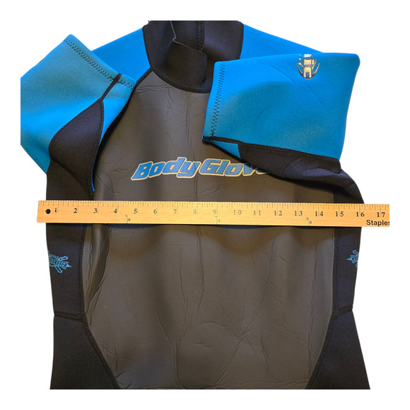 Body Glove Shorty Wetsuite Mens Size M/L Black Blue Neoprene 3/2mm - Picture 13 of 15